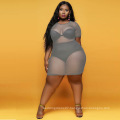 wholesale sexy dress New style of euramerican summer see-through 4XL plus size hot sexy dress slim body sexy female dress